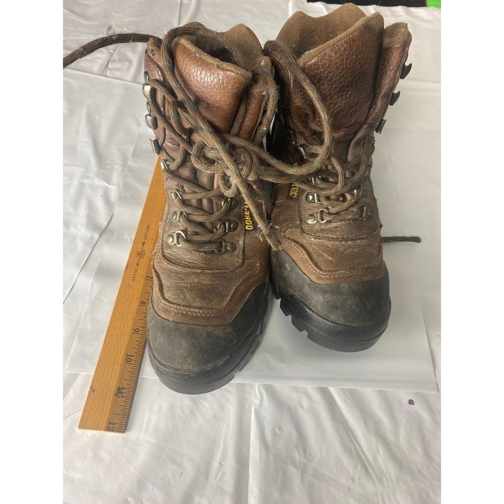 Georgia Boot Vibram Leather Steel Toe Work Hiking Boots Brown Mens Size 7D USA